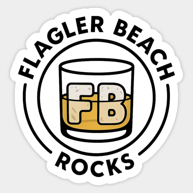 Flagler Beach Rocks! Sticker by TikiTender 